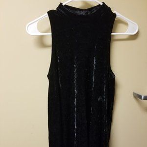 Velvet black swing dress